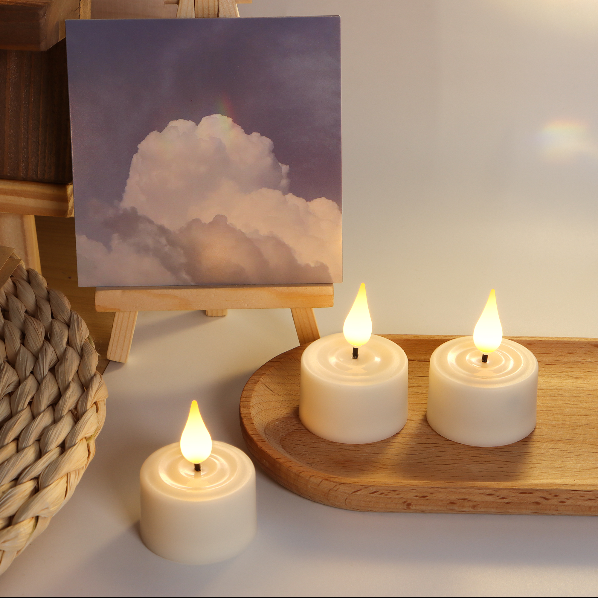 Velas LED recargables sin llam - Holiday Candle Set reseña y precio