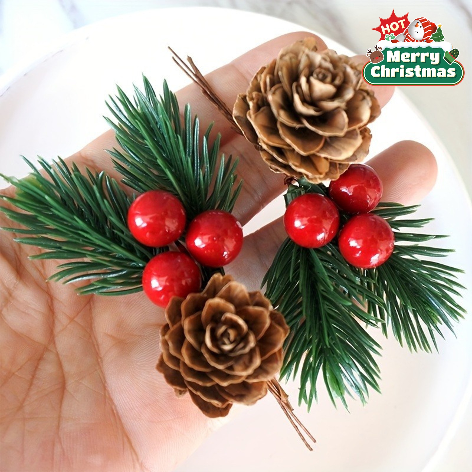 Juego de 10 Piñas Artificiales - Christmas Tree Artificial reseña y precio