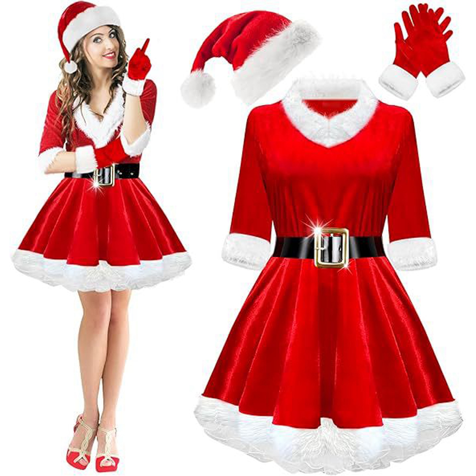 Vestido de Navidad para adulto - Elf Costume Christmas reseña y precio
