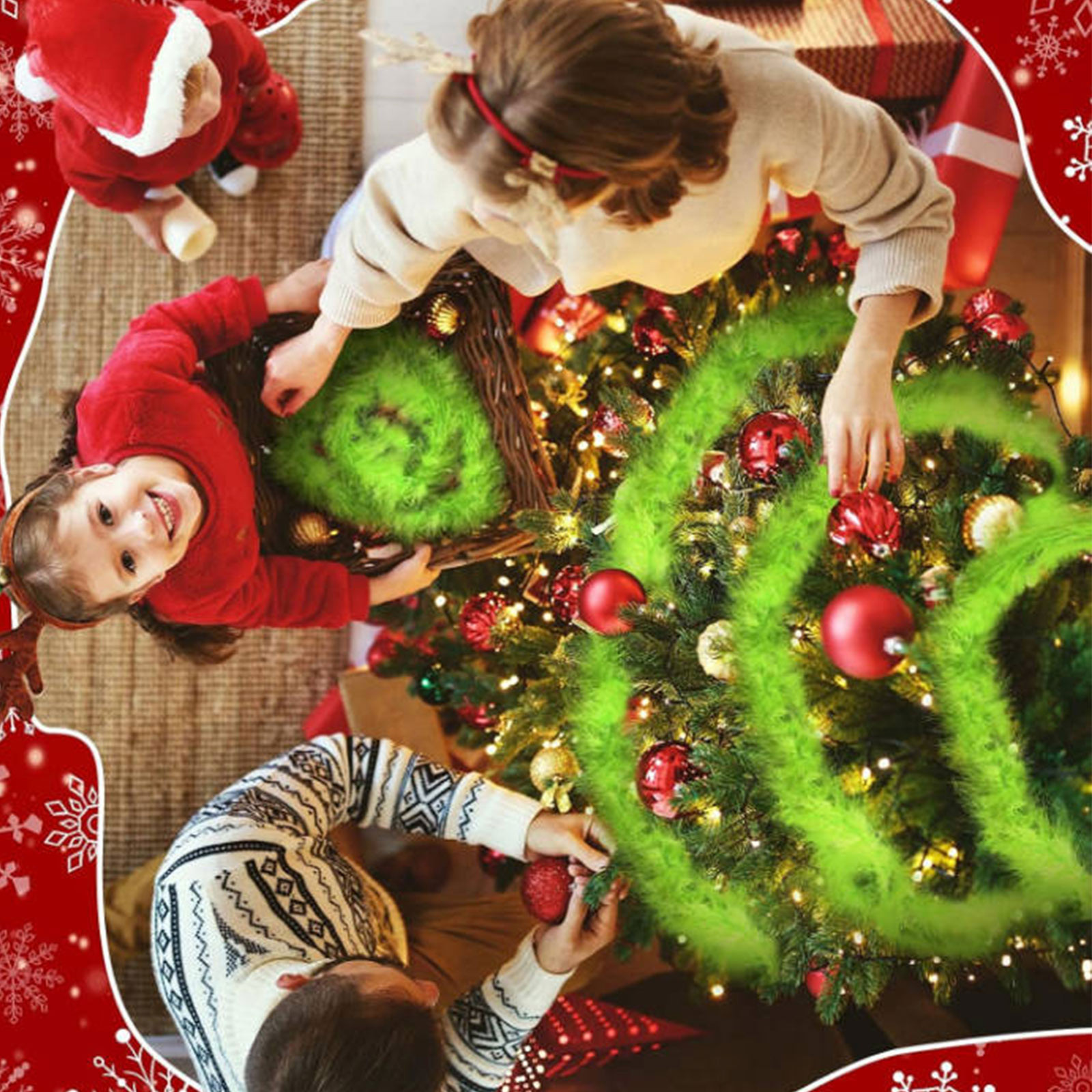 Guirnalda navideña de 3 piezas - Tinsel Garland Decoration reseña y precio