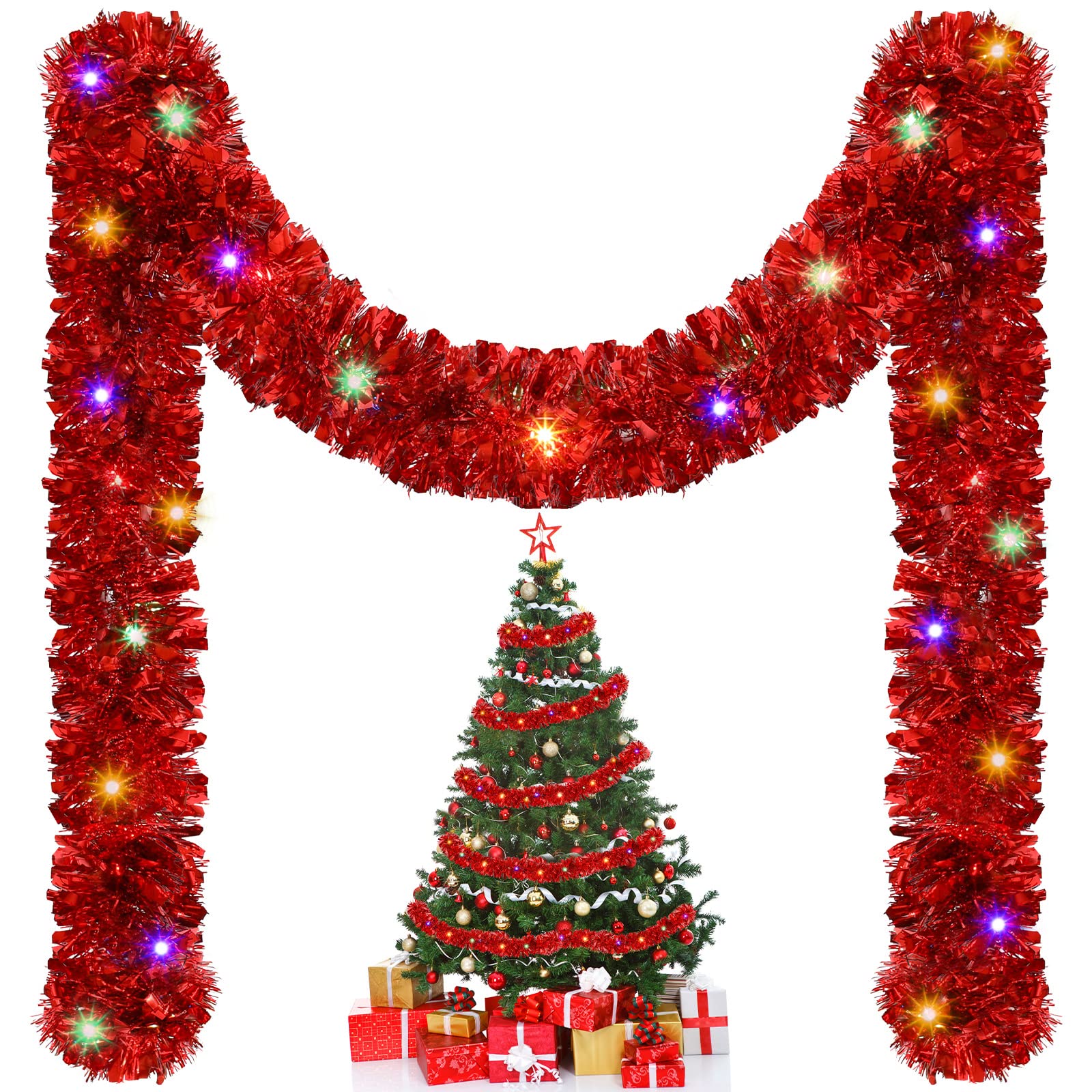 1/3 Uds. Guirnalda de oropel n - Tinsel Garland Decoration reseña y precio