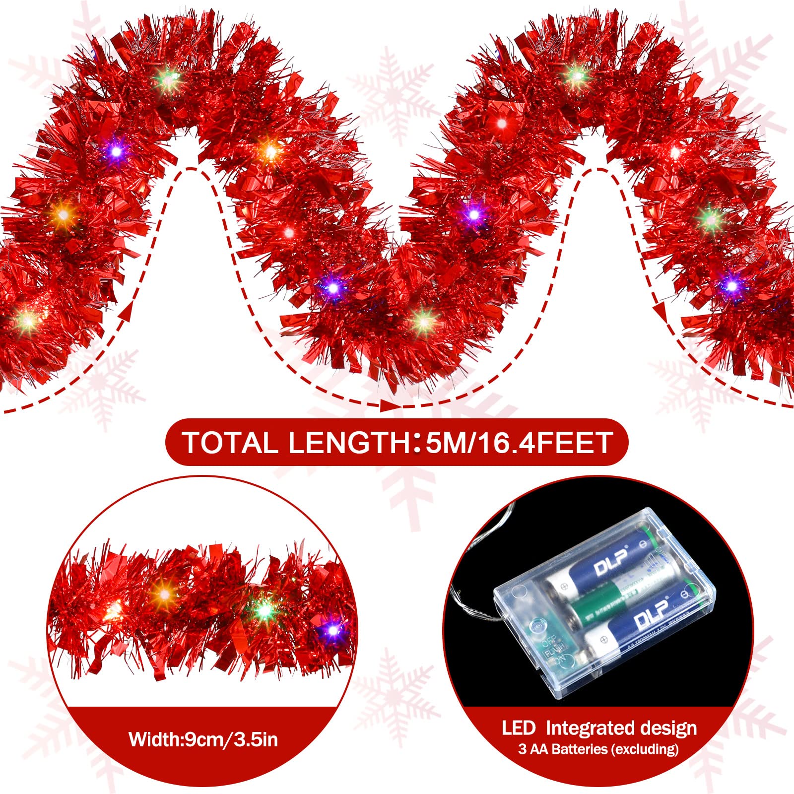 1/3 Uds. Guirnalda de oropel n - Tinsel Garland Decoration reseña y precio
