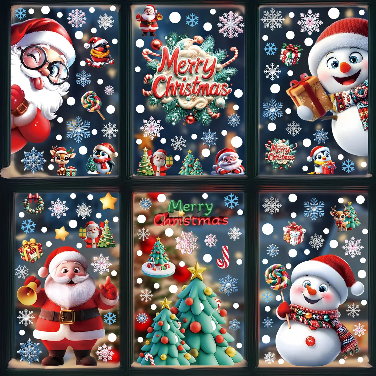 2025 Adhesivos navideños para  - Snowflake Window Decal reseña y precio
