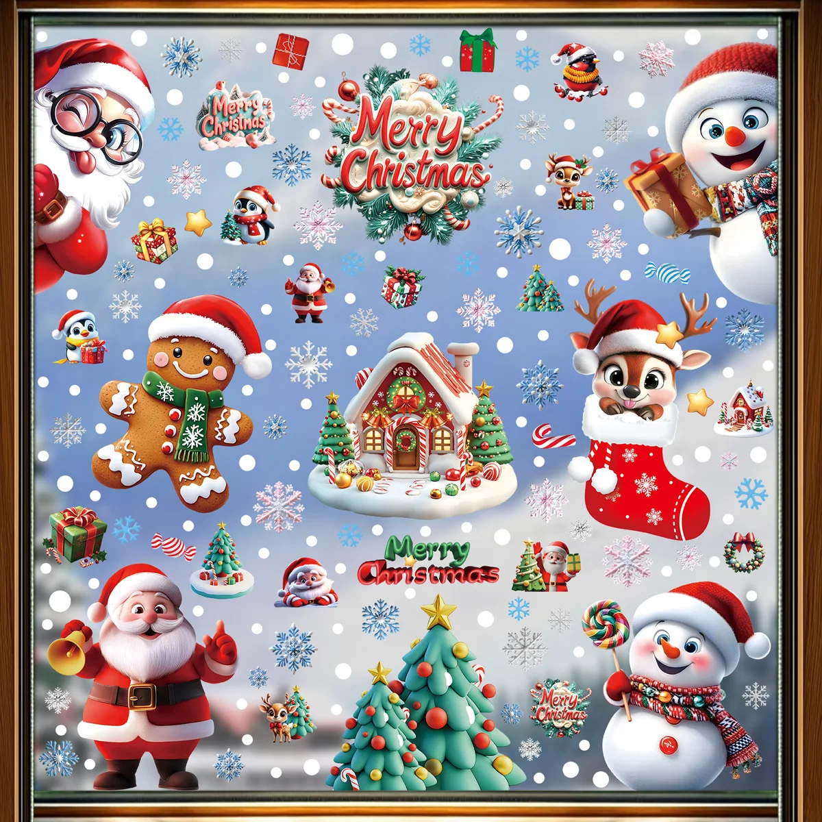 2025 Adhesivos navideños para  - Snowflake Window Decal reseña y precio