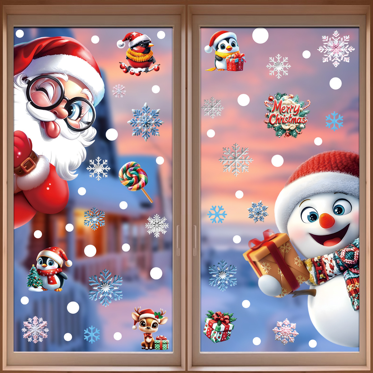 2025 Adhesivos navideños para  - Snowflake Window Decal reseña y precio