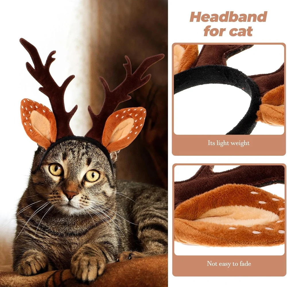 Diademas para perros, disfraz  - Reindeer Antlers Headband reseña y precio