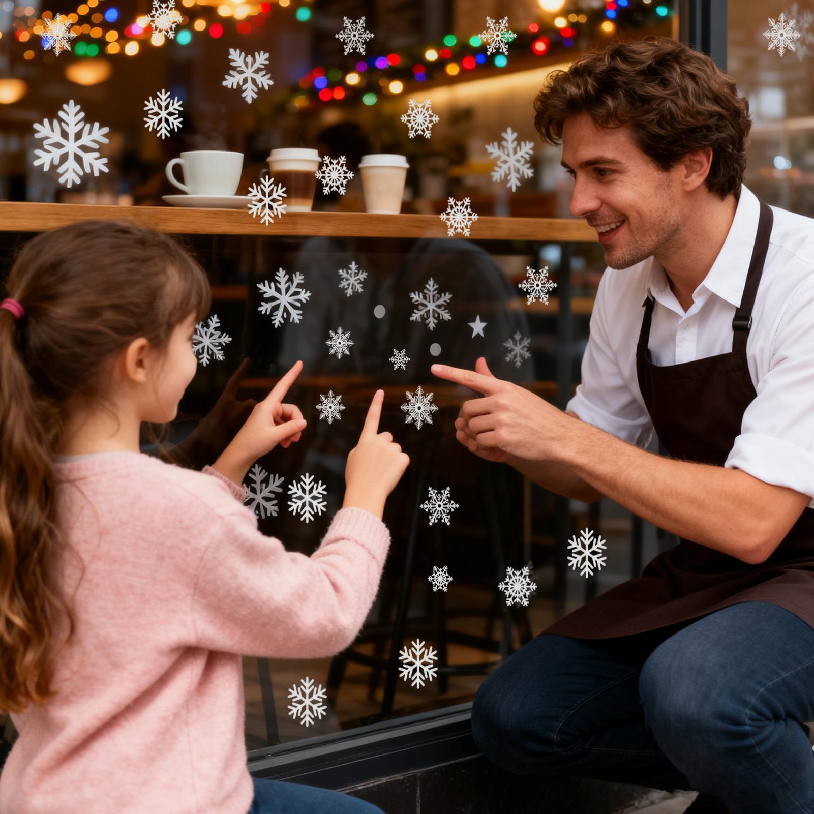 Copo de nieve para ventana, de - Snowflake Window Decal reseña y precio