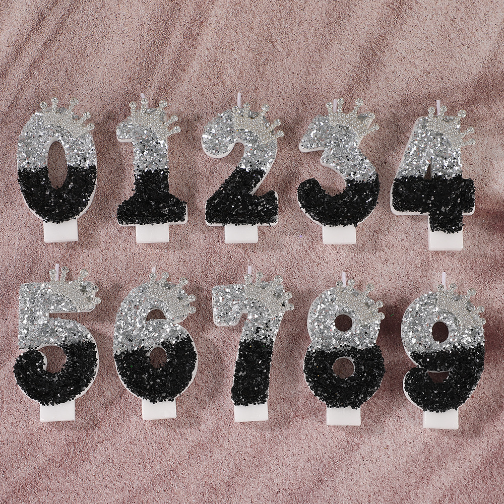 Corona Negra Plateada Degradad - Holiday Candle Set reseña y precio