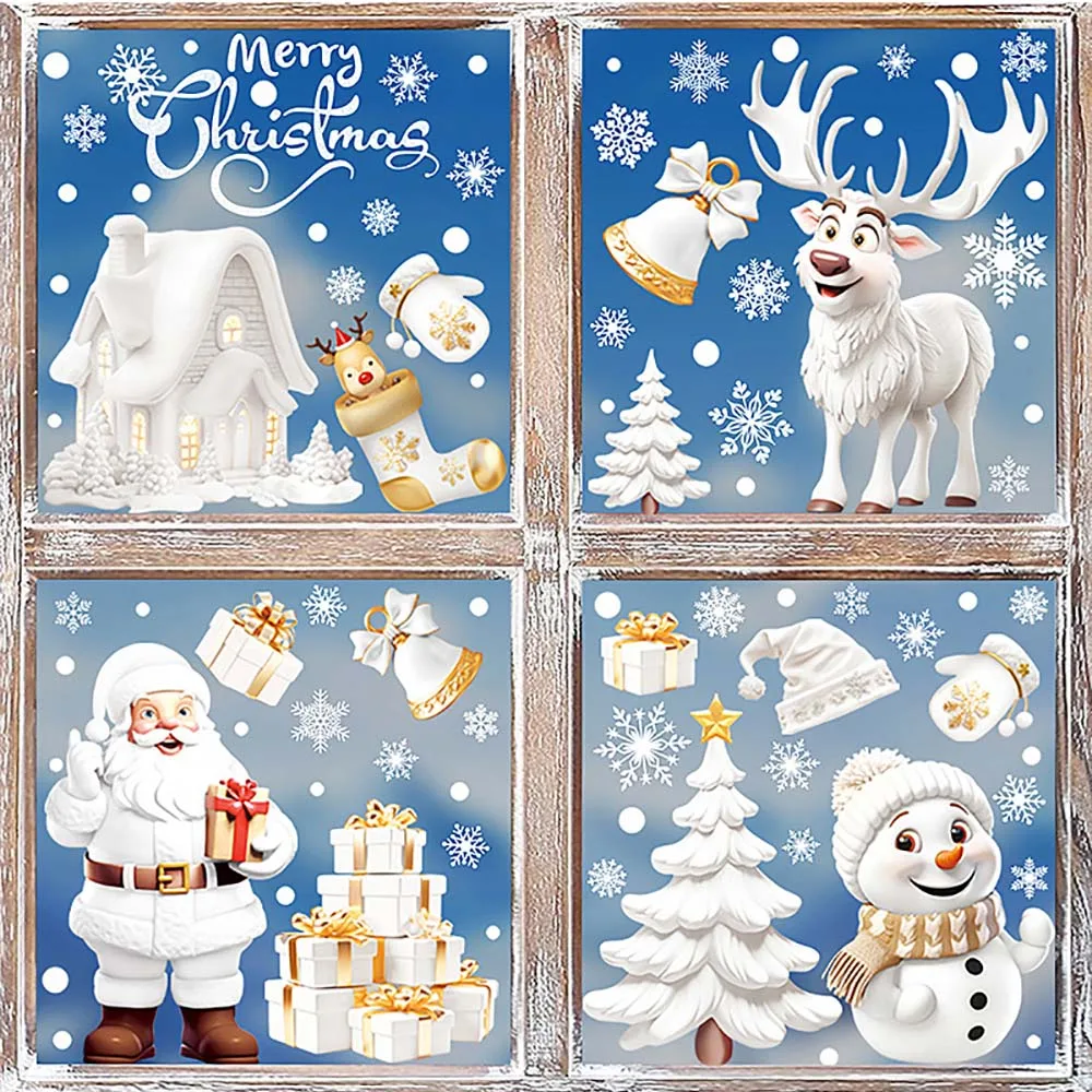 9 unids/set de pegatinas navid - Snowflake Window Decal reseña y precio