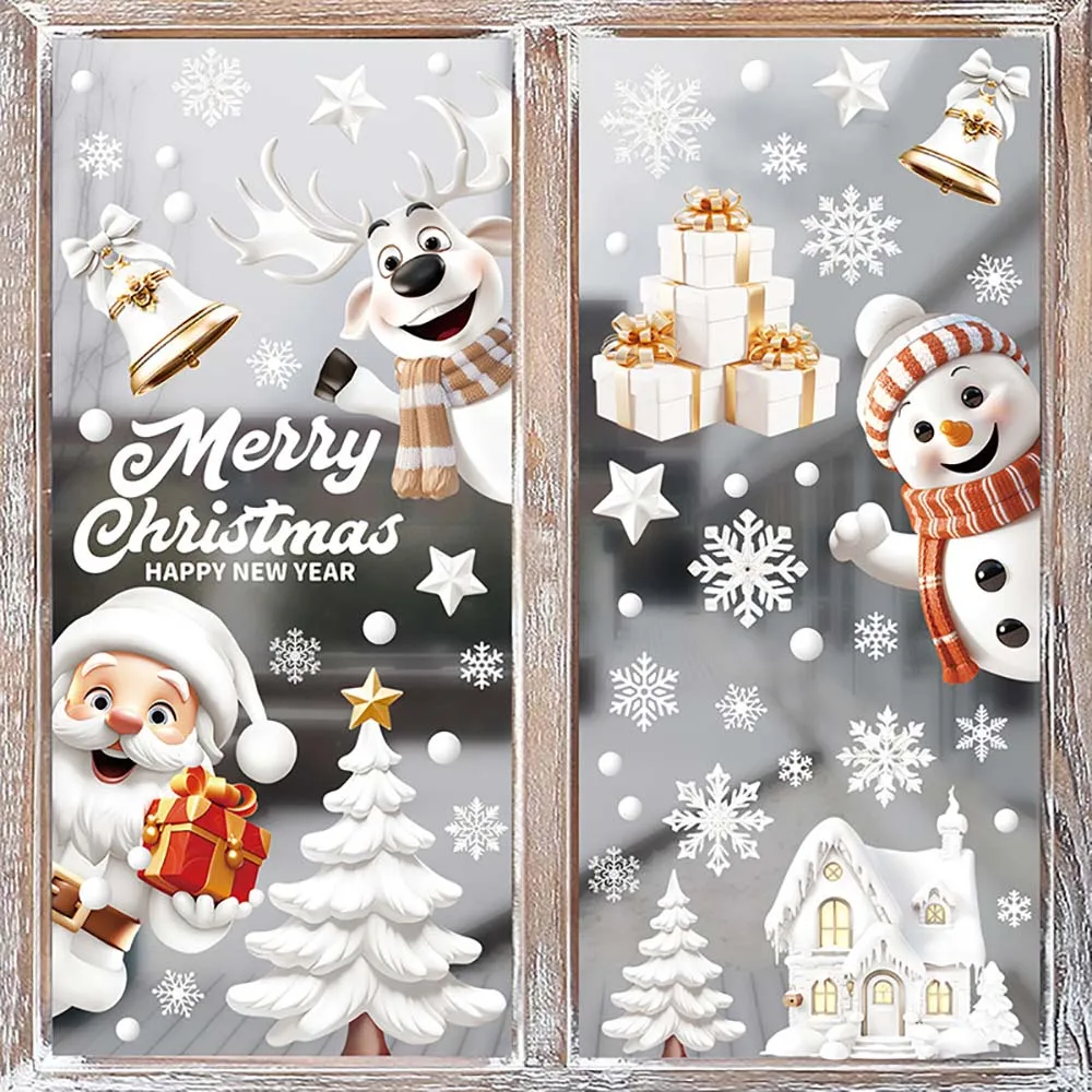 9 unids/set de pegatinas navid - Snowflake Window Decal reseña y precio