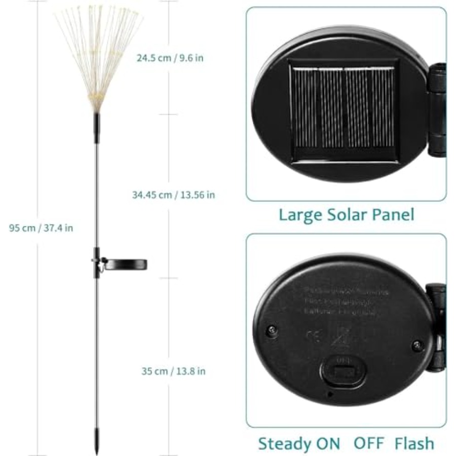 Luces Solares de Fuegos Artifi - Christmas Lights Outdoor reseña y precio
