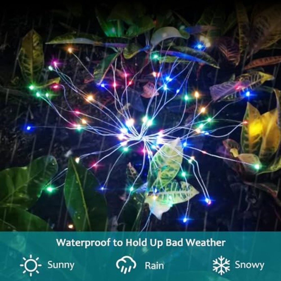 Luces Solares de Fuegos Artifi - Christmas Lights Outdoor reseña y precio