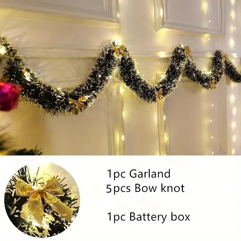 Guirnalda de oropel navideño,  - Tinsel Garland Decoration reseña y precio