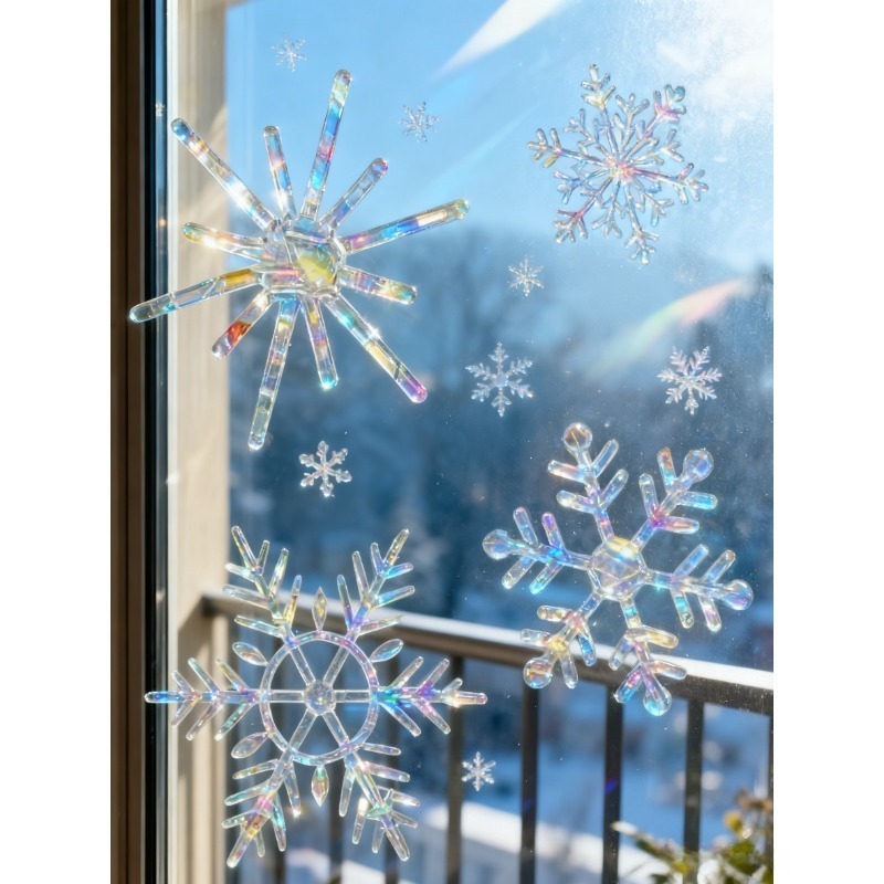 Patrón de copo de nieve de Nav - Snowflake Window Decal reseña y precio