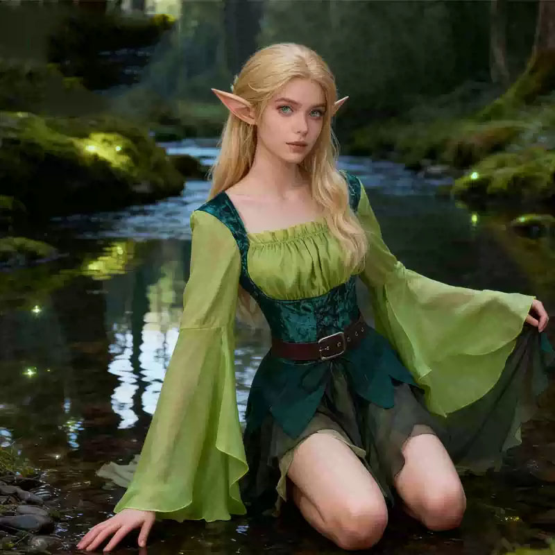 Disfraz de Elfo Medieval Verde - Elf Costume Christmas reseña y precio