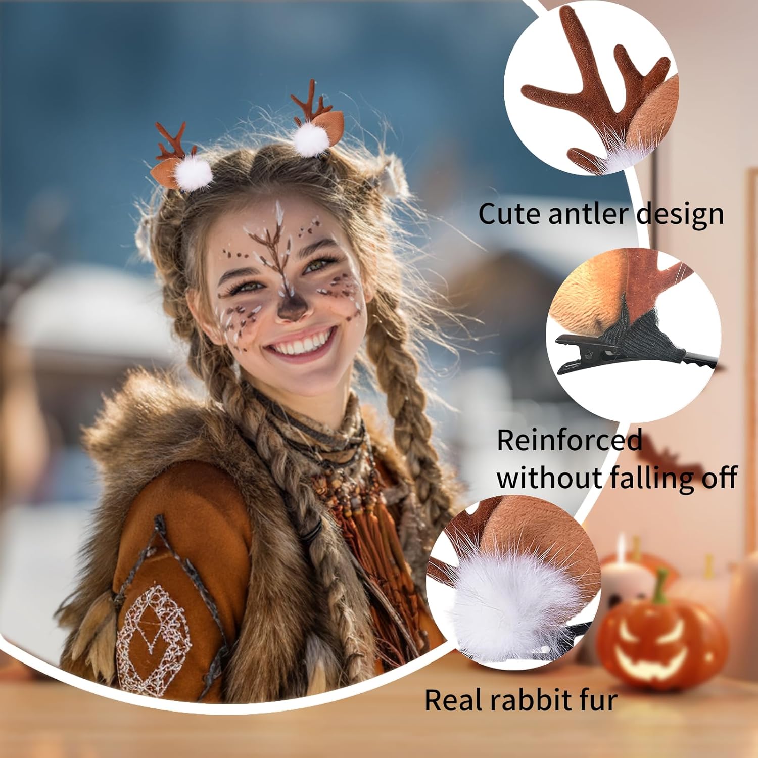 1/2 Pares de Diademas Pequeñas - Reindeer Antlers Headband reseña y precio